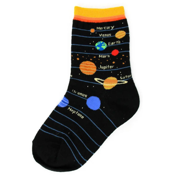 Youth Planets Socks: Youth 7-10 Years (Shoe Size 12-5Y)