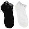 Crystal Top Ankle Socks -White*