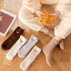 Cute Animal Print Towel Socks -BROWN BEAR / One Size