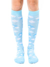 Compression Sock -Clouds - Light Blue