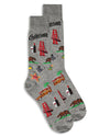 California Cool Bamboo Blend Novelty Crew Sock -Large