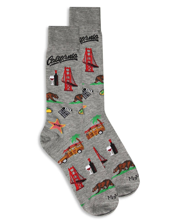 California Cool Bamboo Blend Novelty Crew Sock -Large
