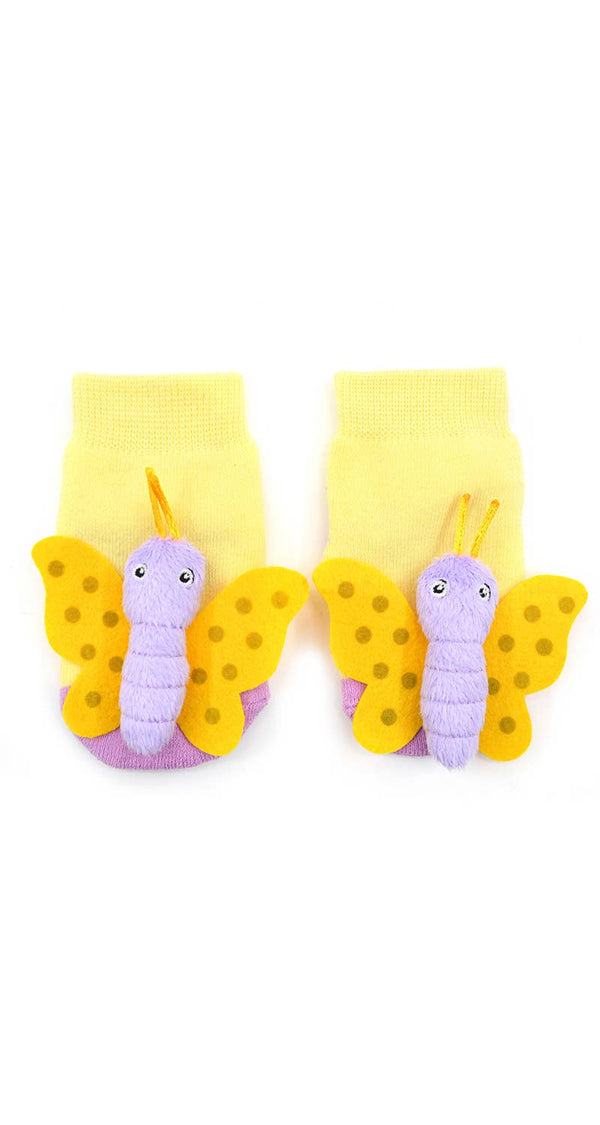 Butterfly Boogie Toes Rattle Socks: 1 - 2 Y