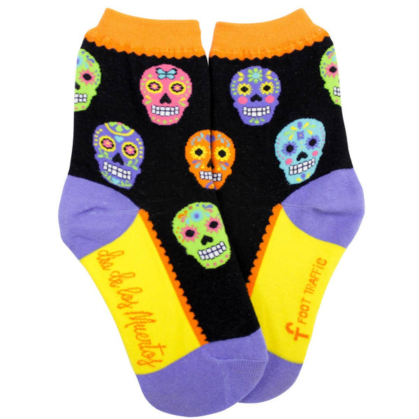 Kid's Dia de los Muertos Socks: Kids 4-7 Years (Shoe Size 10-1Y)