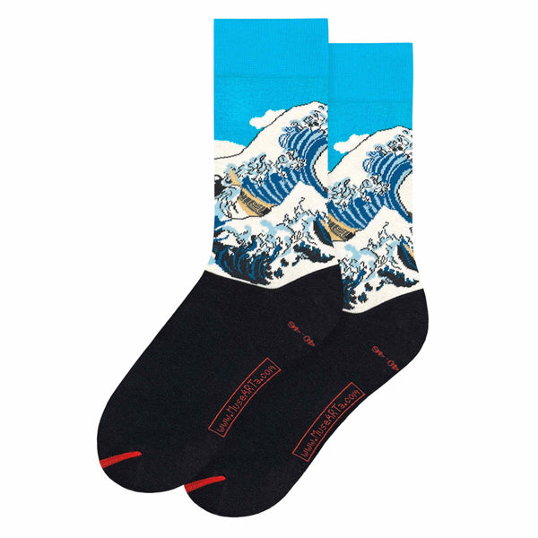 Art Socks -Katsushika Hokusai  - Great Wave Blue License: EU 36-40 | UK 3 ½-6 ½ | US 6-9