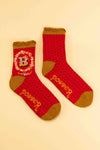A-Z Alphabet Monogram Letter Ankle Socks: B