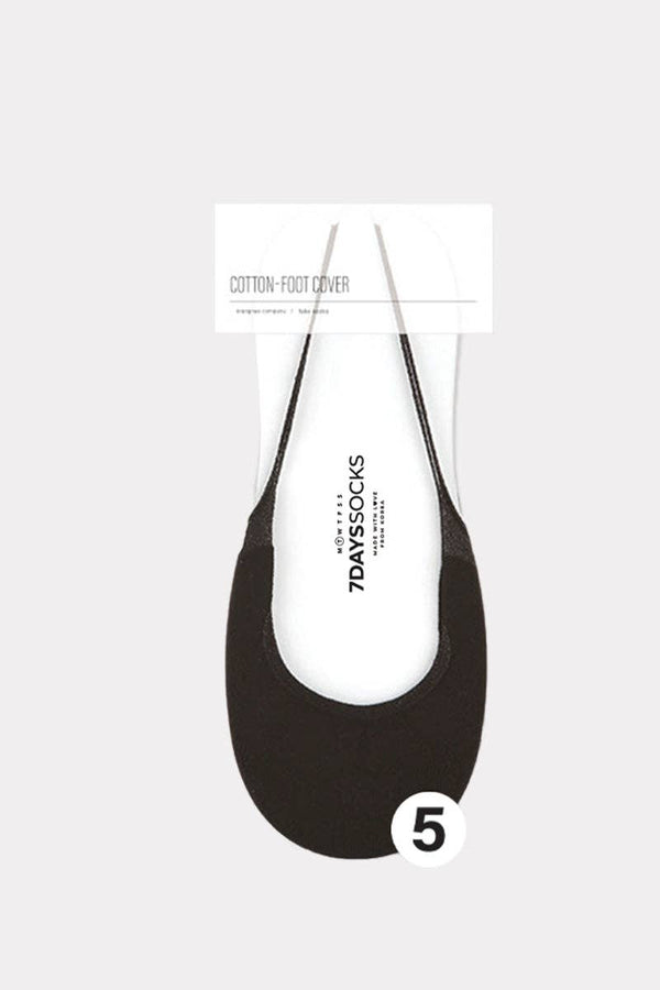 No Show Sling Back Socks -Black