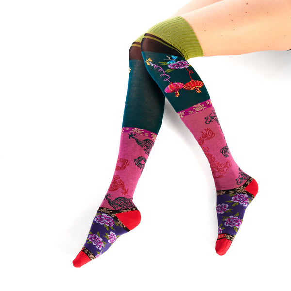 Dub Over the Knee Chinoiserie Socks