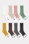 Women's Crew Waffle Twist Socks -Black