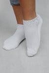 Crystal Top Ankle Socks -White*