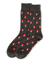 Men's Mushroom Luxuriously Soft Cashmere Crew Sock: Dark Gray Heather / 10 13