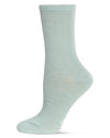 Women's Solid Soft Flat Knit Cashmere Blend Crew Sock: Blush / 9-11