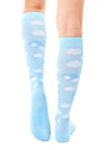 Compression Sock -Clouds - Light Blue