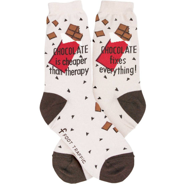 Women's Chocolate Crew Socks