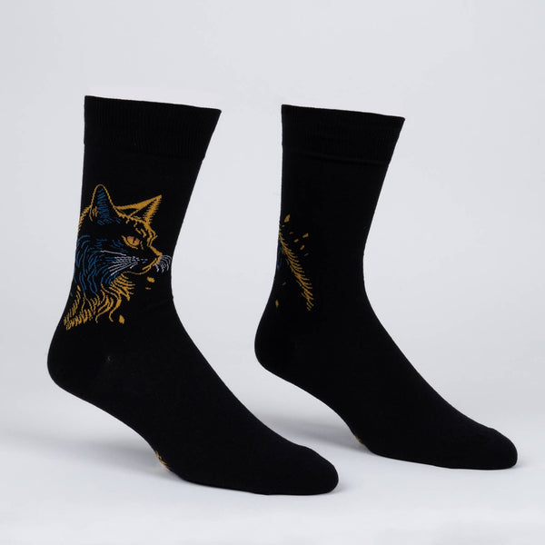 Men's Night Cat Crew Sock