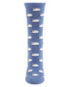 Women's Cashmere Sheep Crew Socks: Light Denim Heather / 9-11*