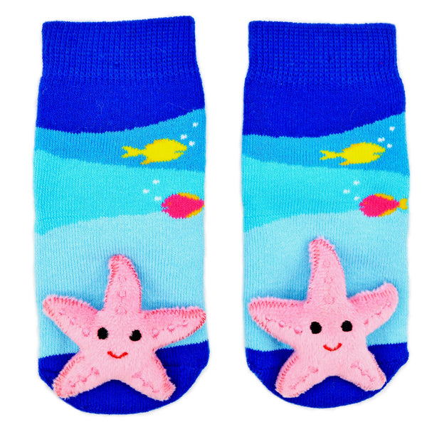 Starfish Boogie Toes - Baby Rattle Socks: 1 - 2 Y