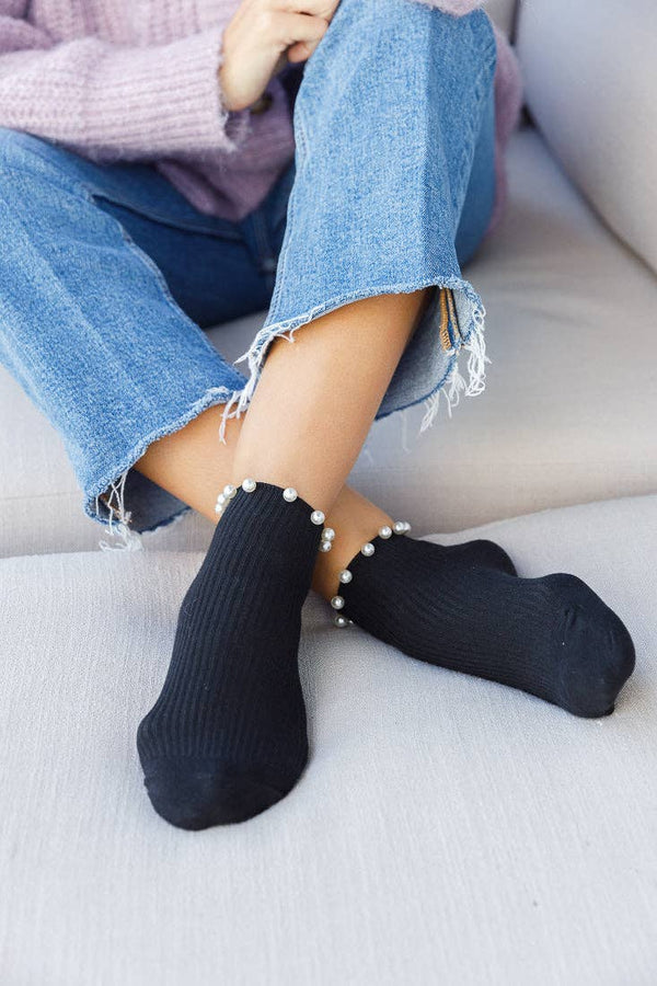 Pearl Ankle Sock -Pink*