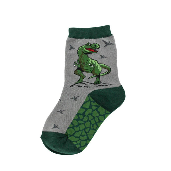 Youth T-Rex Socks: Youth 7-10 Years (Shoe Size 12-5Y)