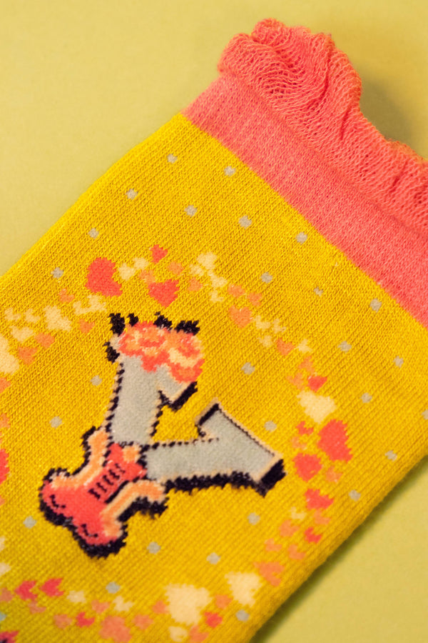 A-Z Alphabet Monogram Letter Ankle Socks: Y