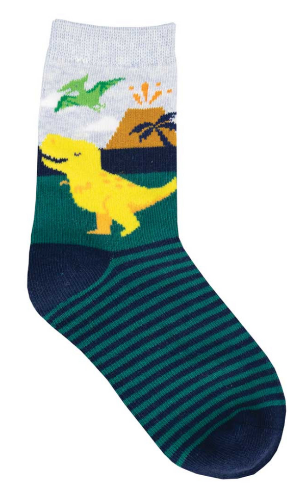 Kid's Totally T-Rex Crew Socks -2-4 Years