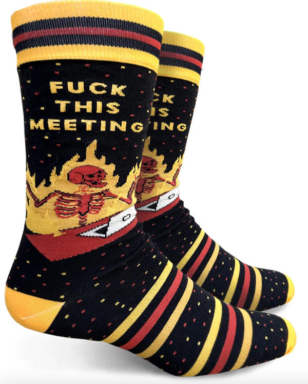 Men's Fuck This Meeting Crew Sock