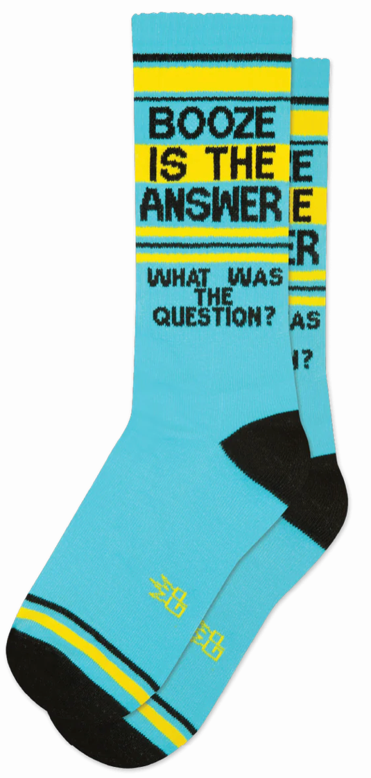 Booze is the Answer Crew Sock ^