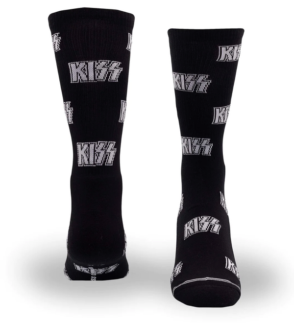Kiss -All Over Logo Crew Sock