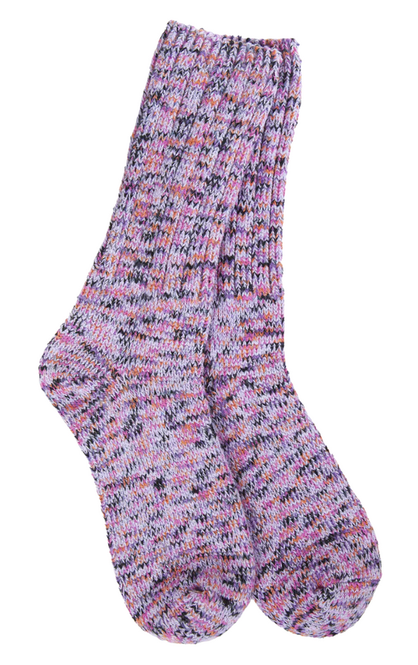 Women's Rag Crew Sock -Lavender