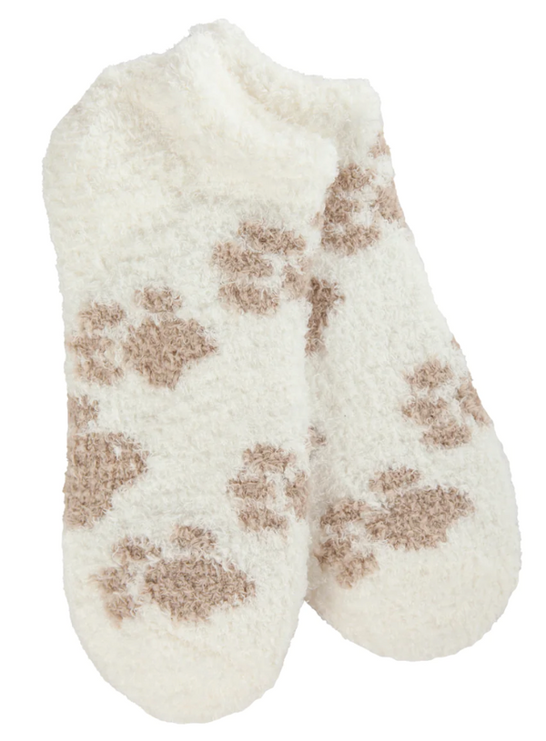 Women's Cozy Low Sock -Stone Paw