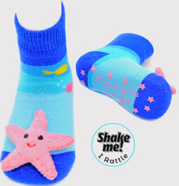 Starfish Rattle Socks 1-2Y*