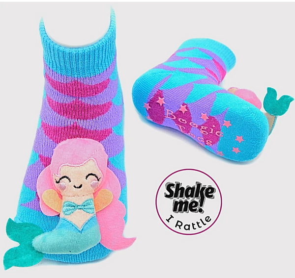 Rainbow Mermaid Rattle Socks 1-2Y*