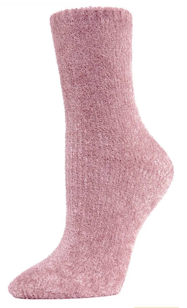 Women's Velour Luxe Crew Socks -Lilac
