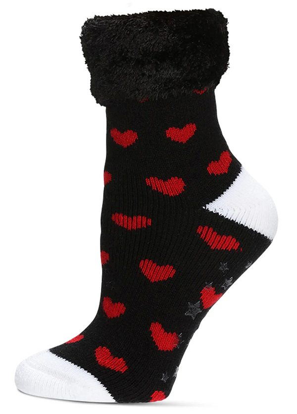 Women's Hearts Plush Cabin Sock