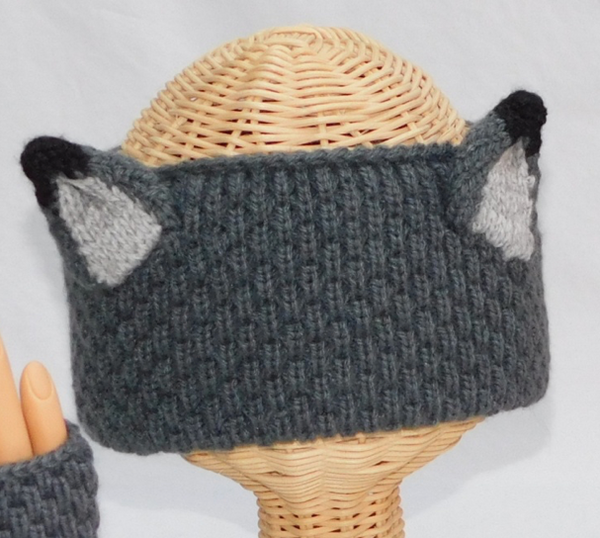 Knit Headband - Fox -Grey