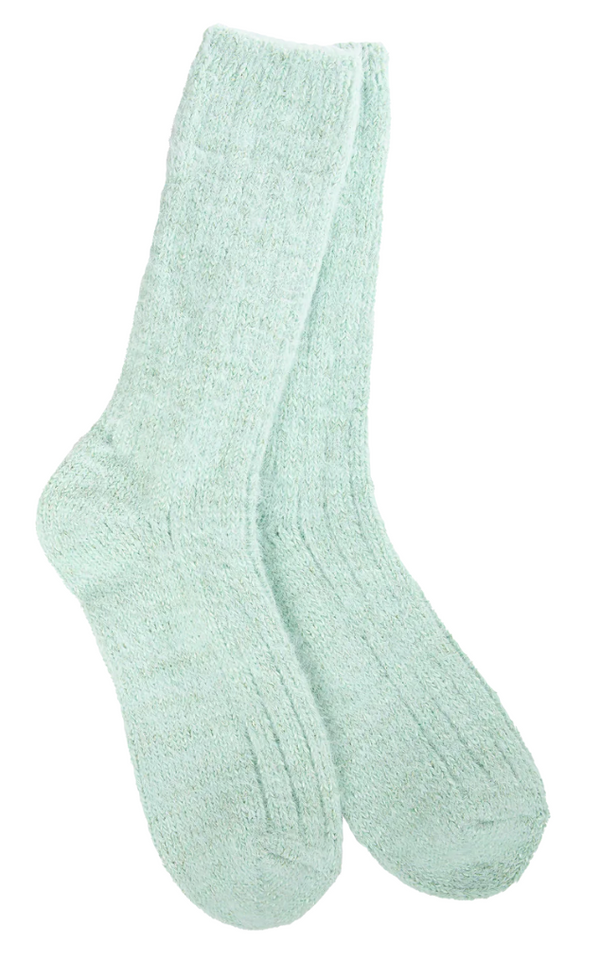 Women's Rag Feather Crew Sock -Frosty Green R