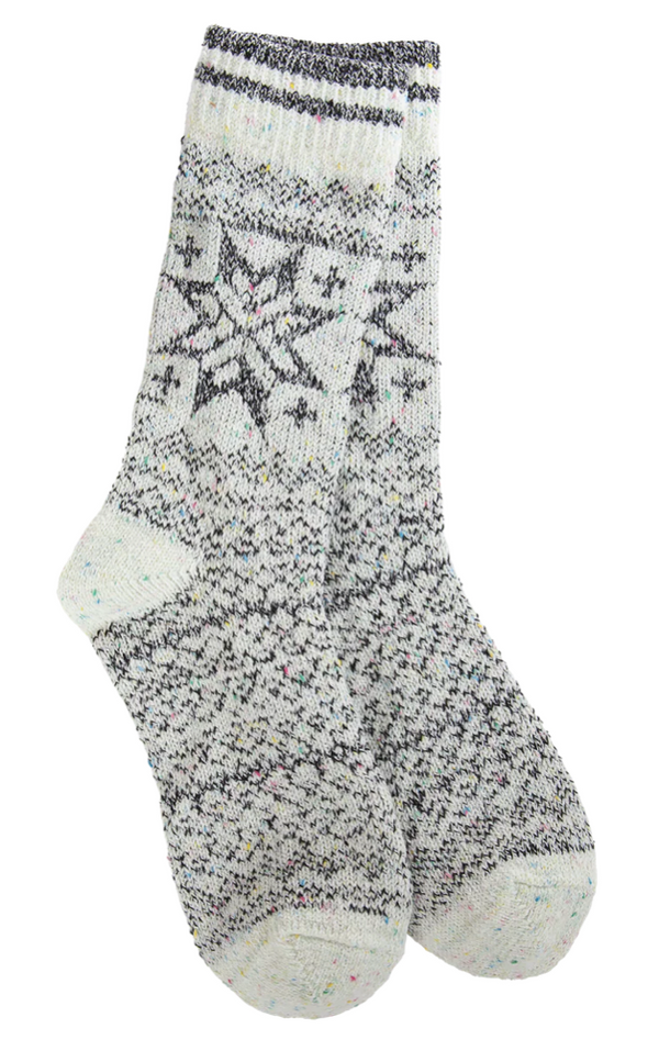 Women's Holiday Confetti Crew Sock -Black Multi R