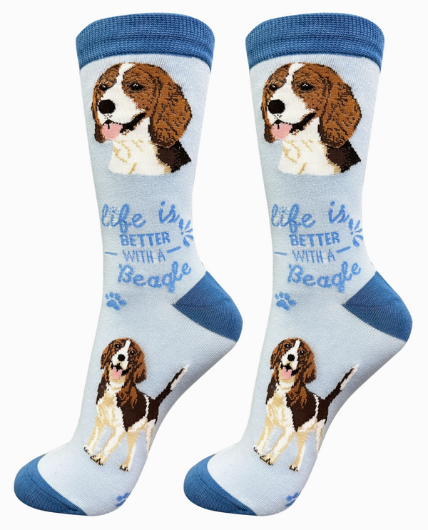 Beagle Dog Crew Socks -Unisex