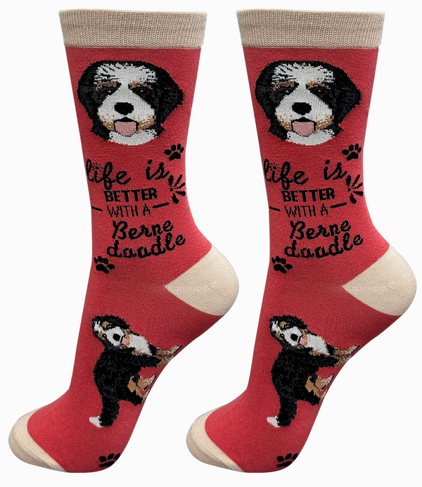 Bernadoodle Dog Crew Socks -Unisex