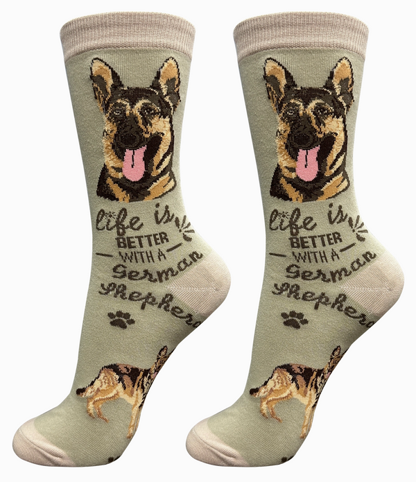 German Shepherd Dog Crew Socks -Unisex