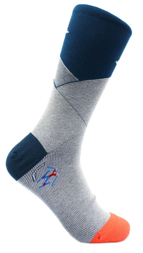 Backcountry Skiing Themed Men's Crew Sock