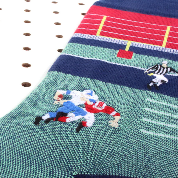 Gridiron Football Themed Men's Crew Sock