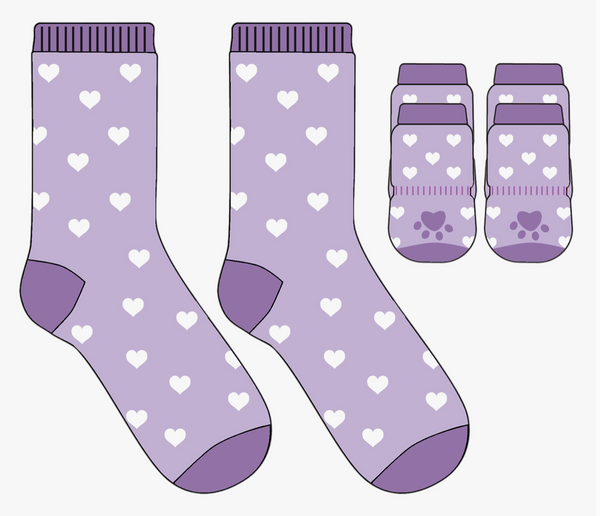 Pet and Owner Socks -Hearts