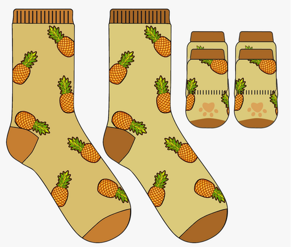 Pet and Owner Socks -Pineapple