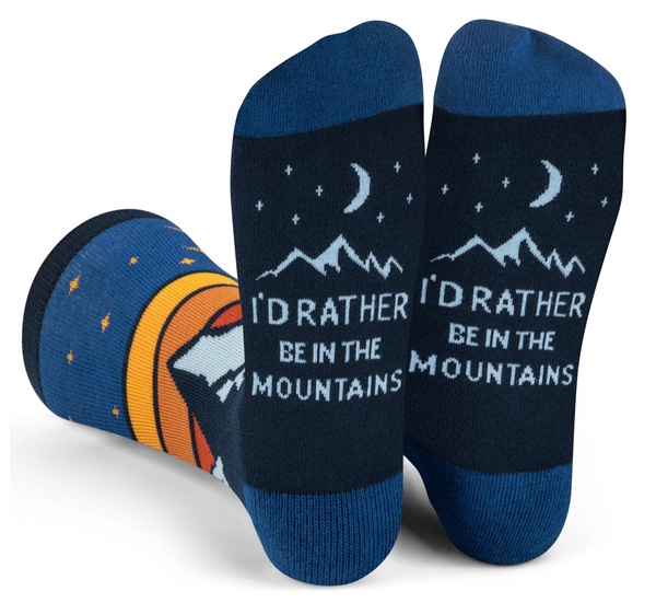 I'd Rather be In the Mountains Crew Sock
