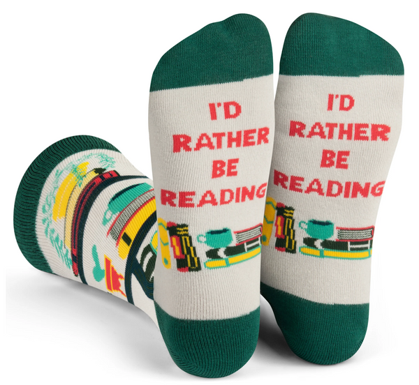 I'd Rather Be Reading Crew Sock