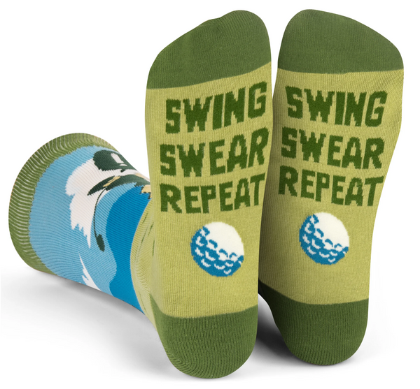 Swing Swear Repeat Crew Sock