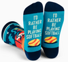 I'd Rather Be Playing Softball Crew Sock