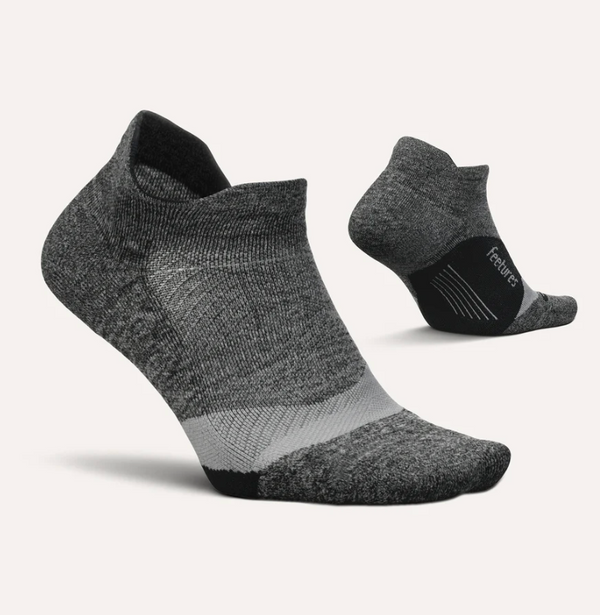 Feetures Elite Light Cushion No Show Tab -Grey -Extra Large