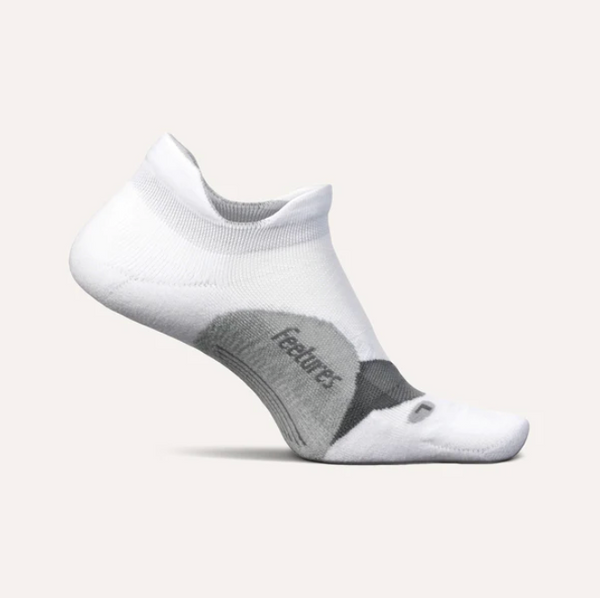 Feetures Elite Light Cushion No Show Tab -White -Medium